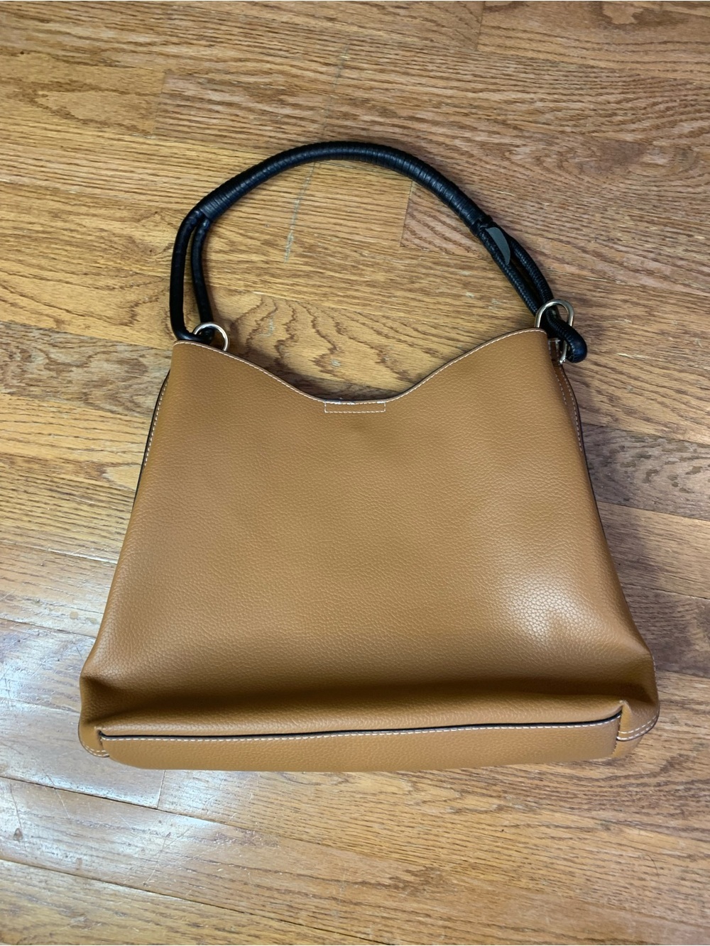 Parfois Tan & Black Two-Tone Faux Leather Tote Bag - Picture 2 of 15